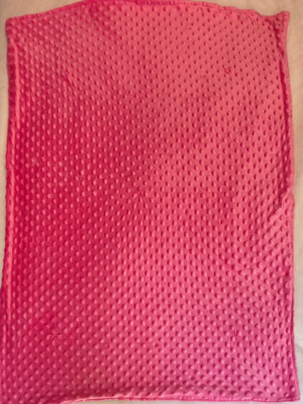 Plush Pink Floral Minky Throw or Baby Blanket - Soft Home Bedding